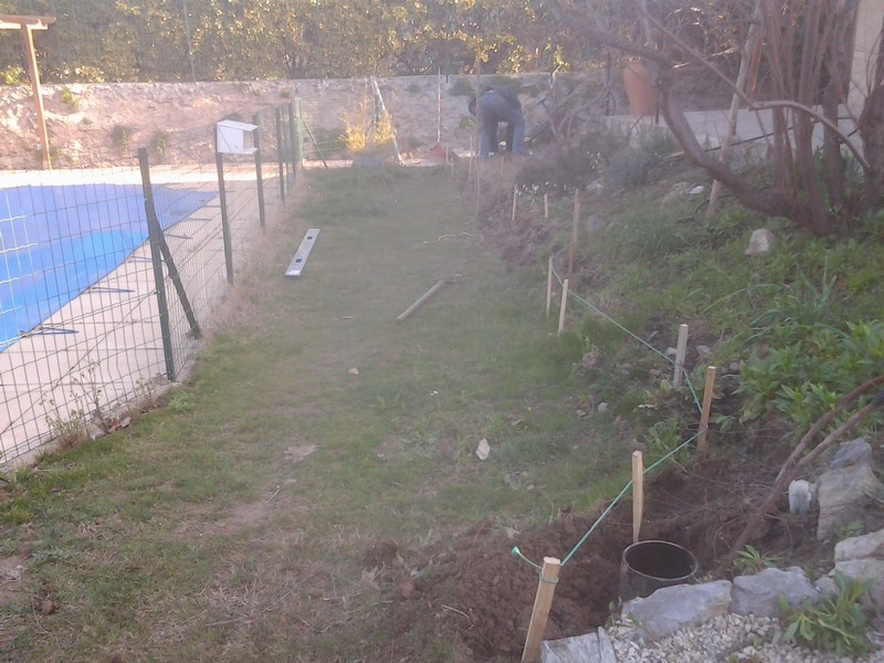 tracés du future muret en pierres aix en provence